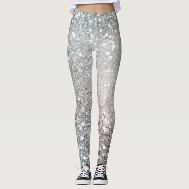 Disco Silver Glam Leggings (Vorderseite)