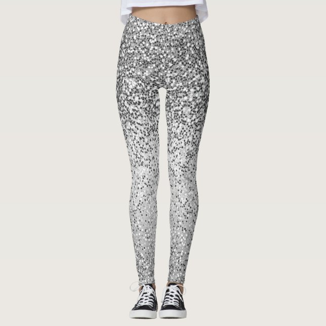 Disco Silver Glam Leggings (Vorderseite)