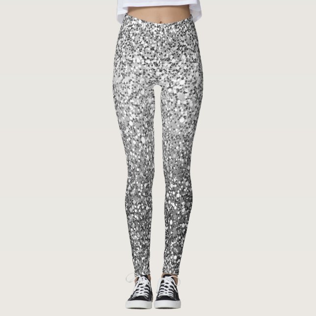Disco Silver Glam Leggings (Vorderseite)