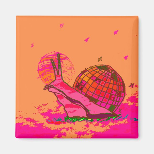 Disco Snail Kühlschrankmagnet (Vorne)