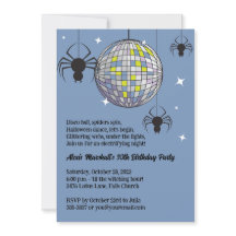 Disco Spiders Halloween Blue Retro Kostüme Party
