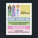 Disco-Stil, Lässiges Dress Day Fundraiser Advert Flyer<br><div class="desc">Disco Style,  Lässig Dress Day Fundraiser Werbe-Flyer von der Business Card Store.</div>