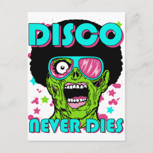Disco stirbt nie postkarte