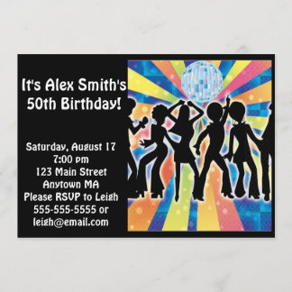 Disco-Tanz Kind Erwachsene Einladung zum Geburtsta