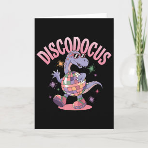 Disco tanzender Dinosaurier Diplodocus Dino lustig Karte