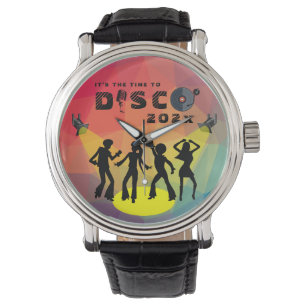 Disco Tanzfläche Retro Multicolor Feier Armbanduhr