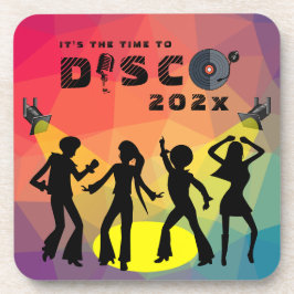 Disco Tanzfläche Retro Multicolor Feier Getränkeuntersetzer