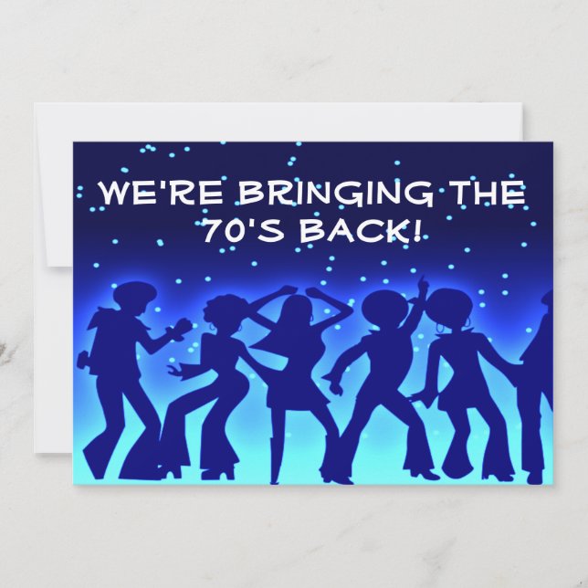 Disco-Thema 70er Party Einladungen (Vorderseite)