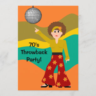 Disco-Themenparty 1970 Einladung