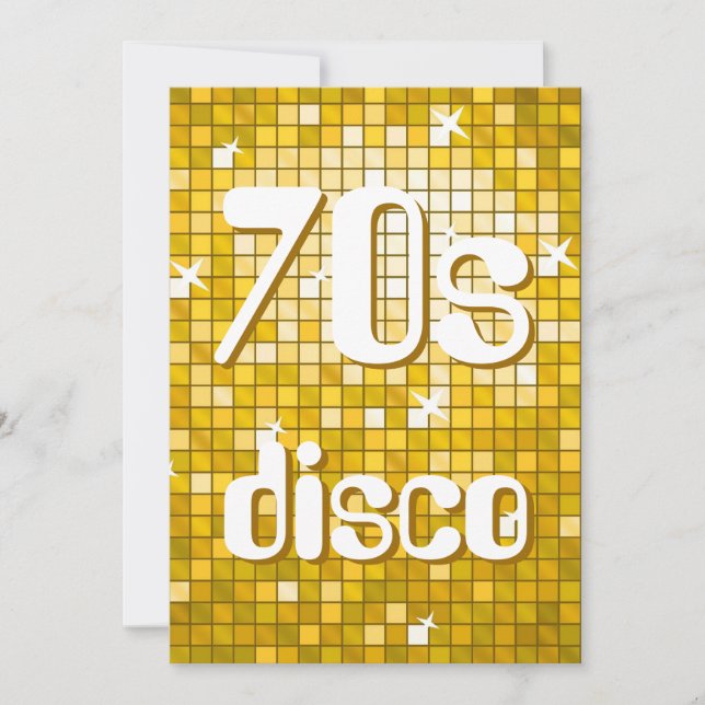 Disco Tiles - 70er Disco Einladung (Vorderseite)