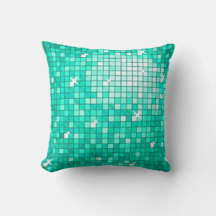 Disco Tiles Aqua Wurfkissen Kissen
