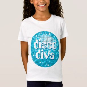 Disco Tiles Blue Disco diva Girls angepasst T-Shirt