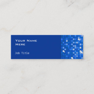 Disco Tiles Dark Blue Side dünn Mini Visitenkarte