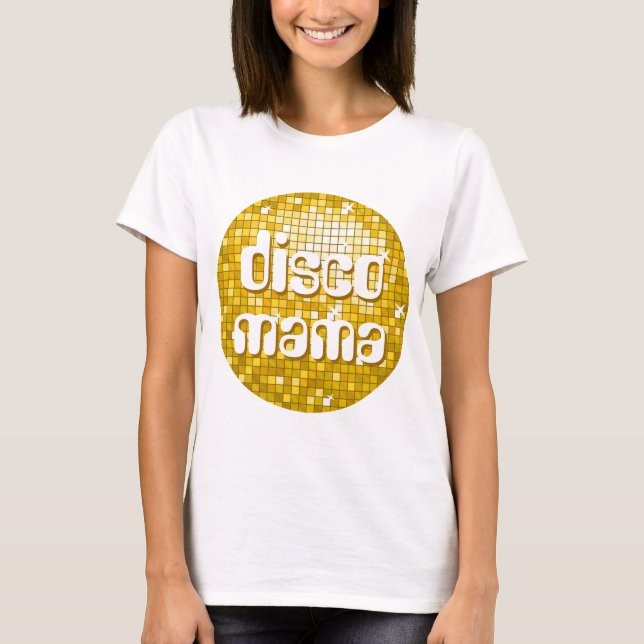 Disco Tiles "Gold" "Disco mama" Spaghetti top (Vorderseite)