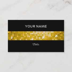 Disco Tiles "Gold" Fliesen Streifen schwarz Rückse Visitenkarte