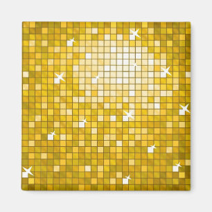 Disco Tiles "Gold" Kühlschrankmagnet Platz