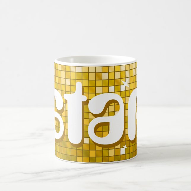 Disco Tiles "Gold" "Star" Tasse (Mittel)