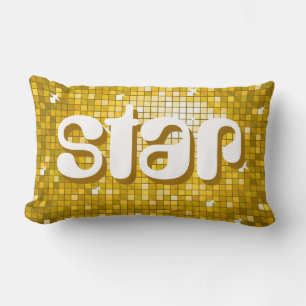 Disco Tiles "Gold" 'star' werfen Kissen Amelia Tex
