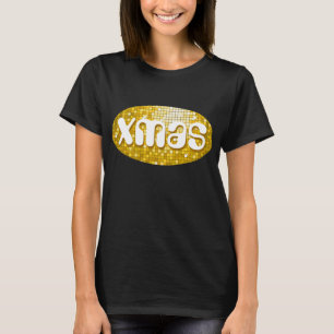 Disco Tiles "Gold" Weihnachten T - Shirt schwarz