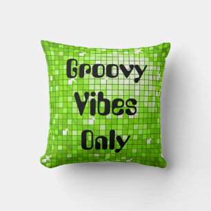 Disco Tiles Green Groovy Kissenplatz Kissen