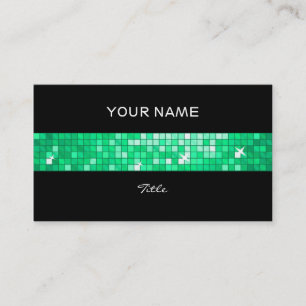 Disco Tiles Jade Fliesenstreifen schwarz Visitenkarte