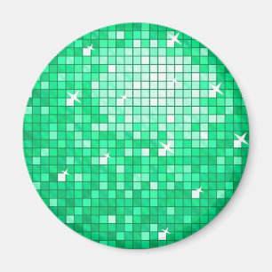 Disco Tiles "Jade" Kühlschrankmagnet rund