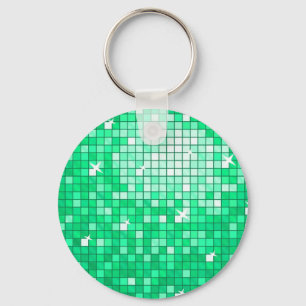 Disco Tiles "Jade" Schlüsselanhänger rund
