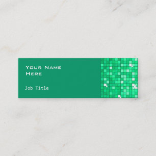 Disco Tiles Jade Visitenkartenseite mager Mini Visitenkarte