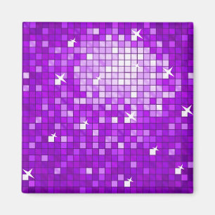 Disco Tiles Lila Kühlschrankmagnet Platz