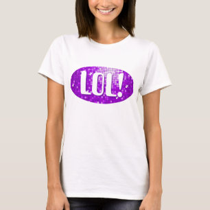 Disco Tiles Lila "LOL!" Spaghetti oben T-Shirt