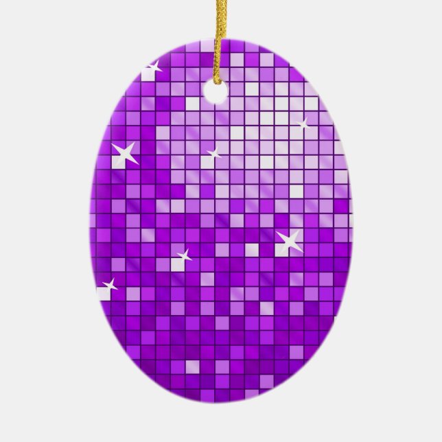 Disco Tiles Lila Ornamente (Vorne)