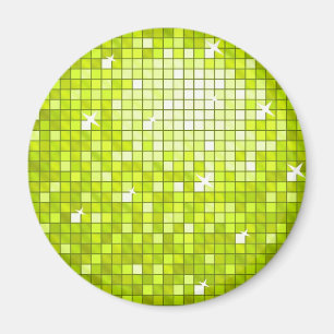 Disco Tiles Limoner Kühlschrankmagnet rund