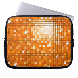 Disco Tiles Orange Notebook-Ärmel 10 Zoll Laptopschutzhülle
