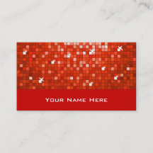 Disco Tiles Red Visitenkarte
