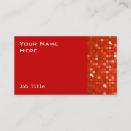 Disco Tiles Red Visitenkartenseite Visitenkarte