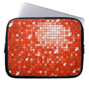 Disco Tiles Roter Laptop-Ärmel 10 Zoll Laptopschutzhülle