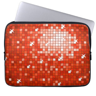 Disco Tiles Roter Laptop-Ärmel 13 Zoll Laptopschutzhülle