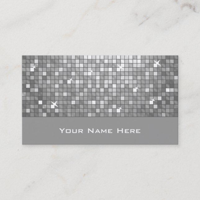 Disco Tiles "Silver" Visitenkarte (Vorderseite)