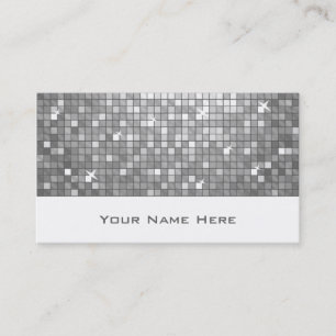 Disco Tiles "Silver" Visitenkarte weiß