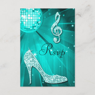 Disco turquoise Disco Ball Sparkles talons RSVP