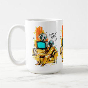 Disco-Vibes Retro 80er Disco-Kugel-Kunst Kaffeetasse