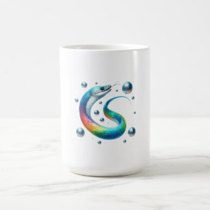 Disco Wave Eel - Rainbow Watercolor Dance Spiral Kaffeetasse