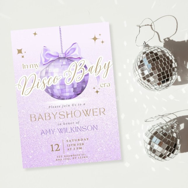 Discoball Babydusche Einladung (Von Creator hochgeladen)