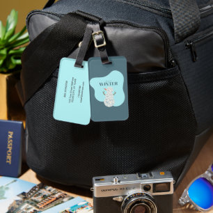 Discoball Snowman Gepäckanhänger