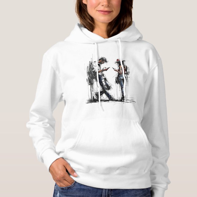 Disconnected Parallel Screens Silent Conversation  Hoodie (Vorderseite)