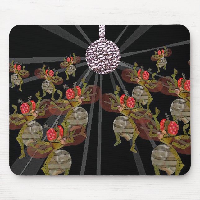 Discotanzen-Fruchtfliegen Mousepad (Vorne)
