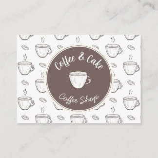 Discount and Logo Card for Small Coffee Shop Begleitkarte
