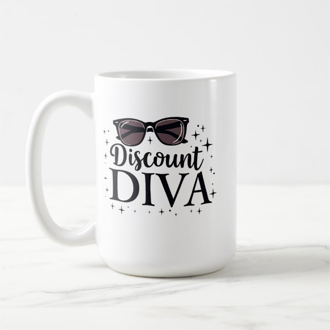 Discount Diva - Chic & Savvy Shopping Queen Kaffeetasse (Links)