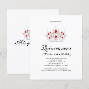 Discount Quinceanera, Rote Einladungen
