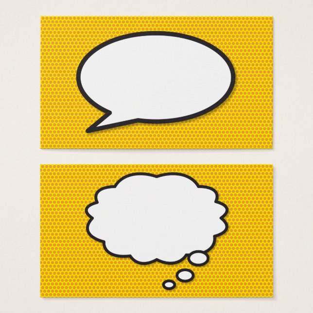 Discours et Think Bubbles amusant Retro Comédie li (Devant & derrière)
